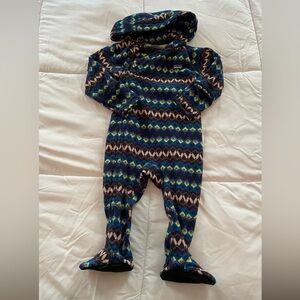 6-12 month patagonia micro d fleece bunting body suit
